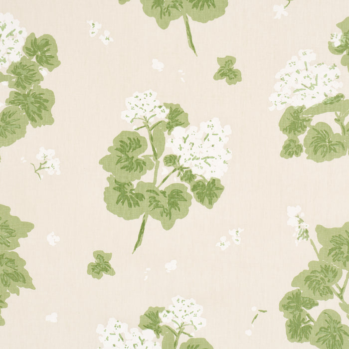 Schumacher Geranium White On Natural Fabric TL400020