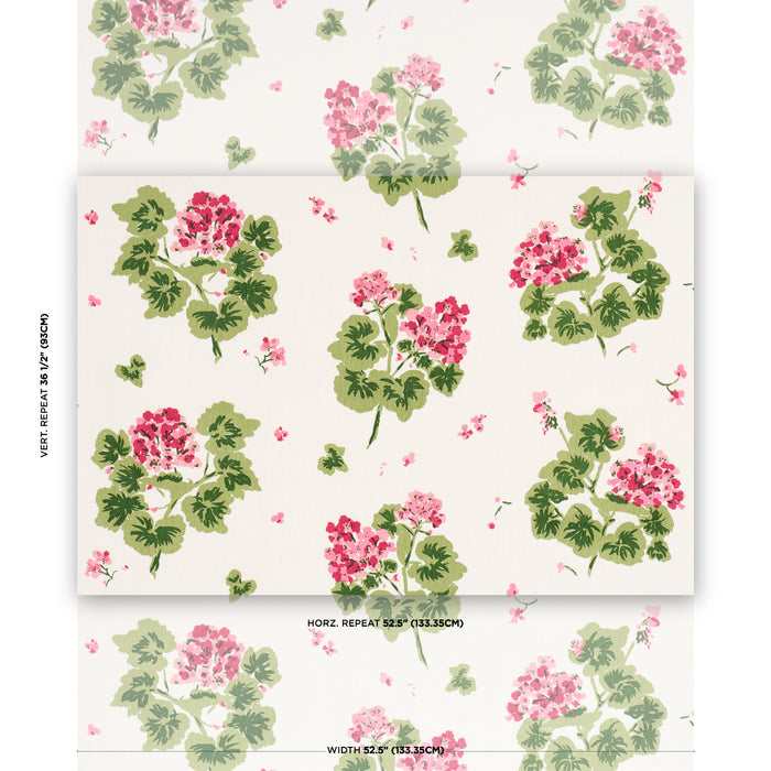 Schumacher Geranium Pinks Fabric Sample TL400022