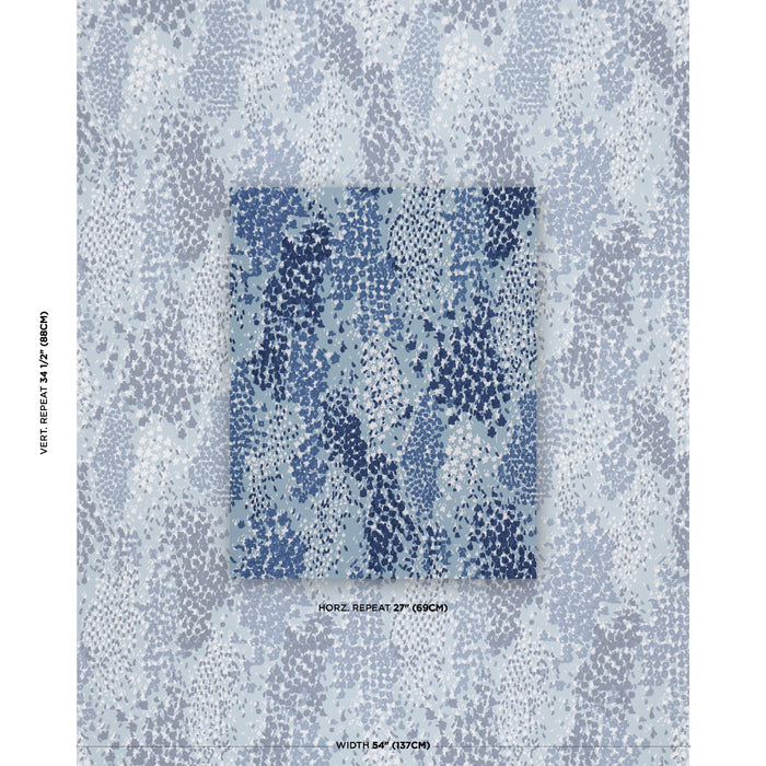 Schumacher Giverny Blues Fabric TL400030