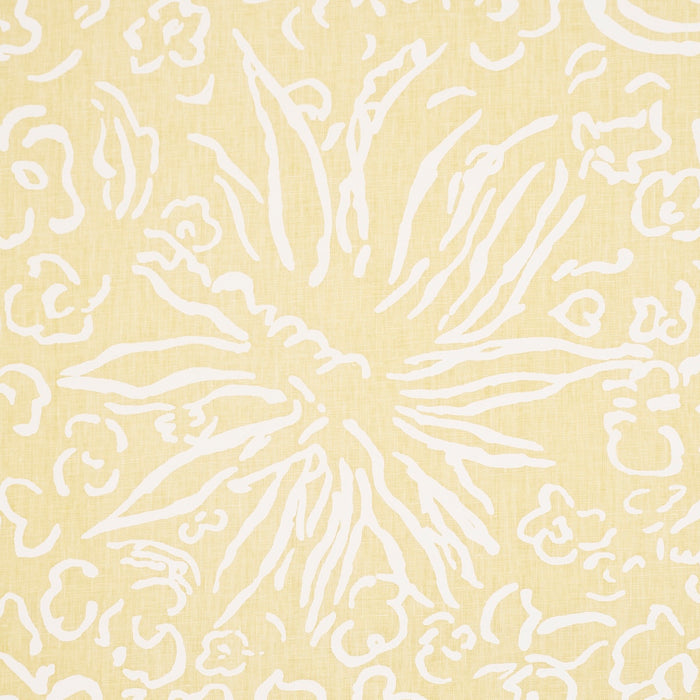 Schumacher Matisse White On Yellow Fabric TL400051