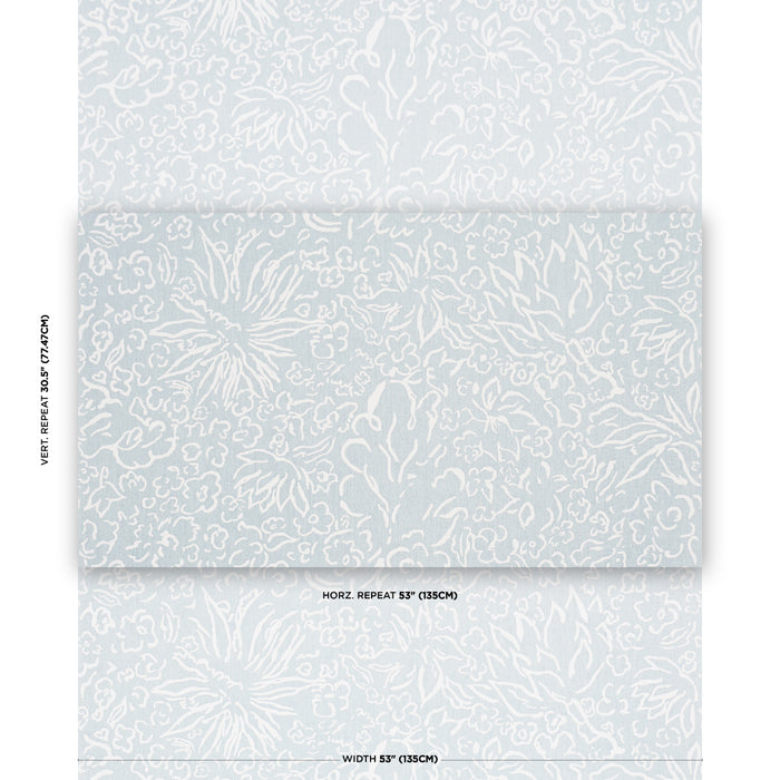 Schumacher Matisse White On Sky Fabric Sample TL400052