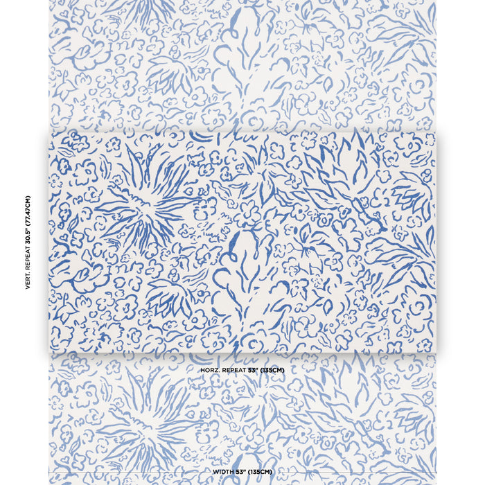 Schumacher Matisse Cobalt Fabric TL400053