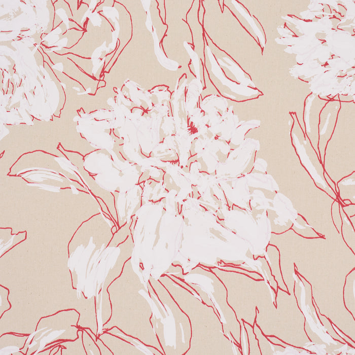 Schumacher Peony Silhouette Red Fabric Sample TL400060