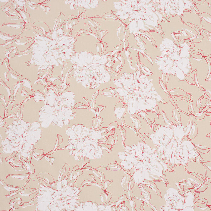 Schumacher Peony Silhouette Red Fabric Sample TL400060