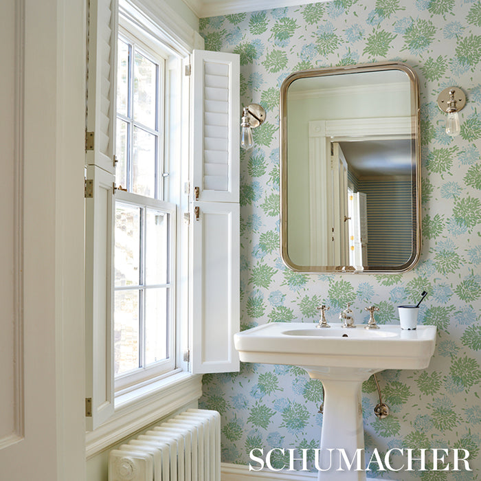 Schumacher Chrysanthemum By Tillett Green & Sky Wallpaper TL800000