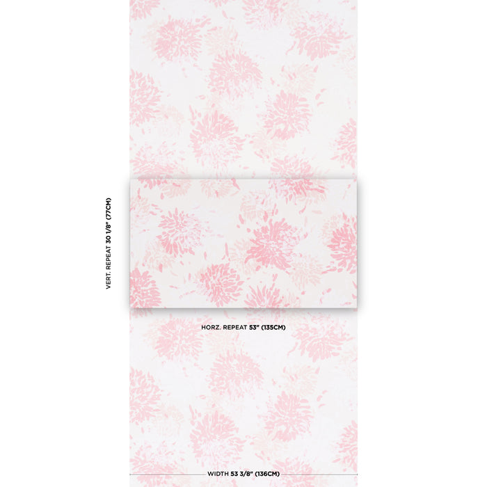 Schumacher Chrysanthemum By Tillett Pinky Wallpaper Sample TL800002
