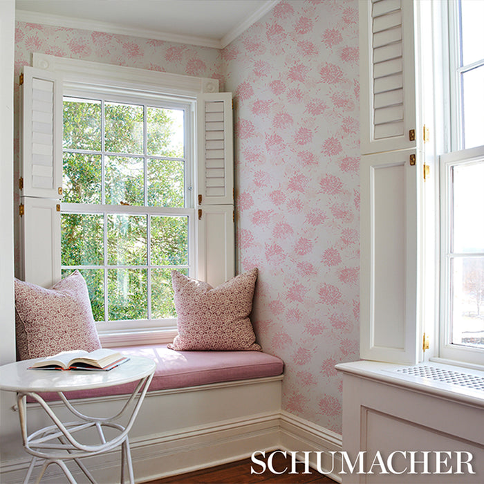 Schumacher Chrysanthemum By Tillett Pinky Wallpaper Sample TL800002