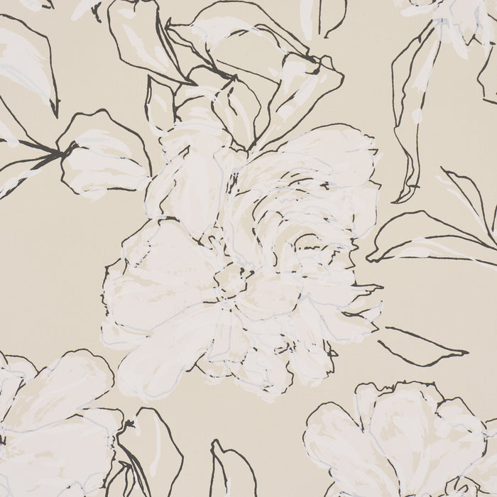 Schumacher Peony Silhouette Graphite Wallpaper TL800011