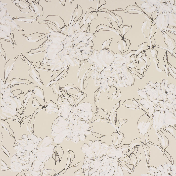 Schumacher Peony Silhouette Graphite Wallpaper TL800011