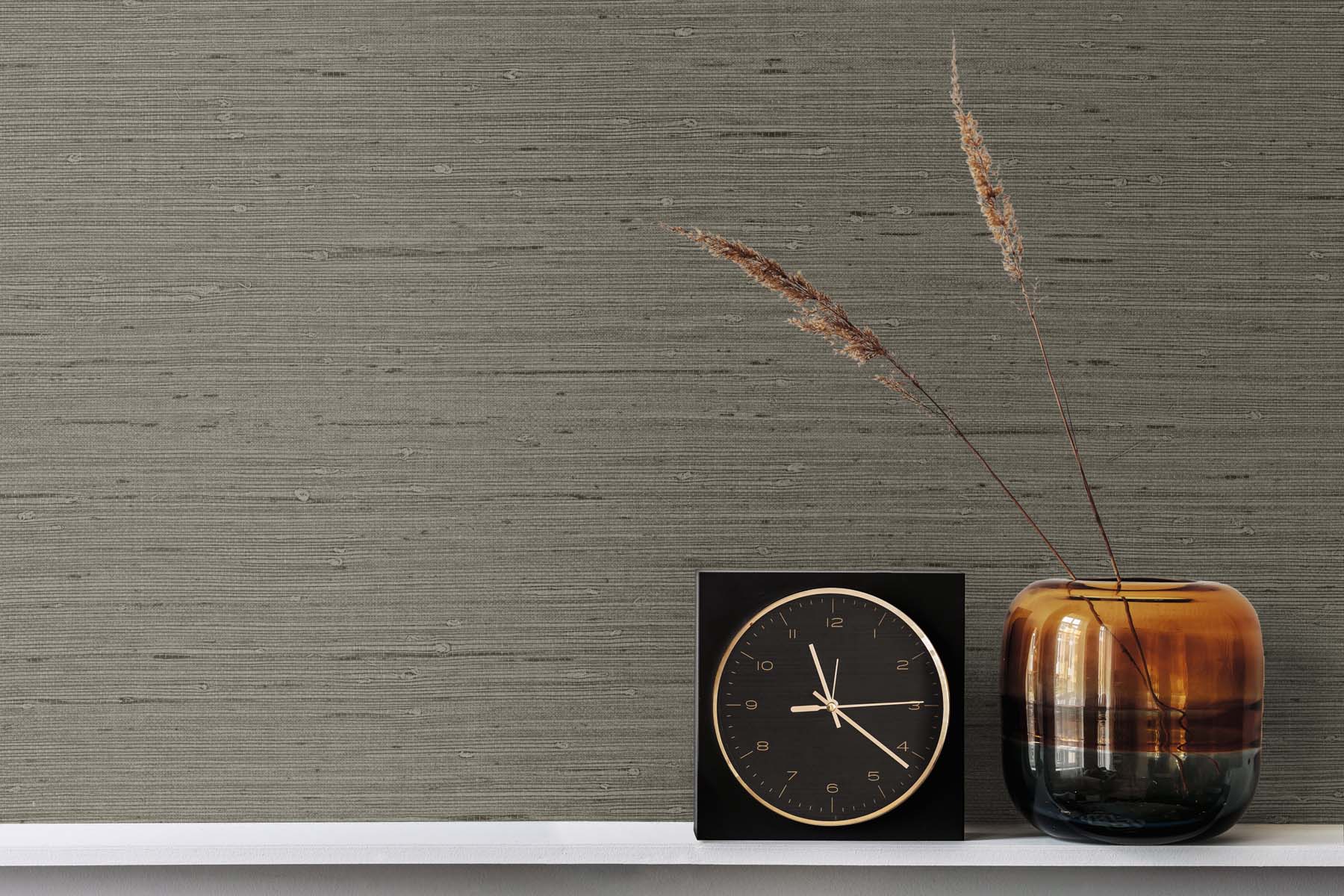Seabrook Designs Seahaven Rushcloth Black Pepper Wallpaper Sample TS80706