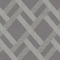 Seabrook Designs Linen Trellis Ash Wallpaper TS80818
