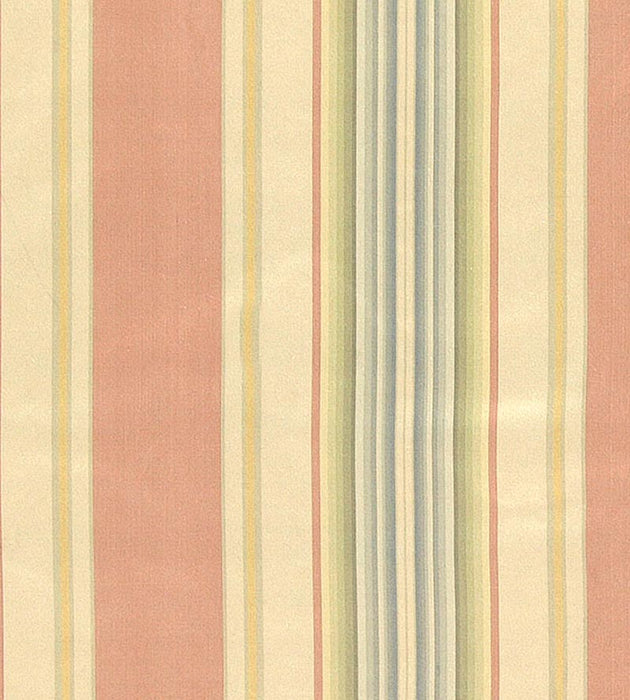 Old World Weavers Austin Stripe Beige, Rose & Blue Fabric TT00250001
