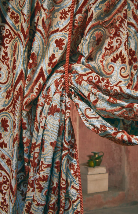 Fadini Borghi Toscana Blu Antico Fabric Sample I6653002