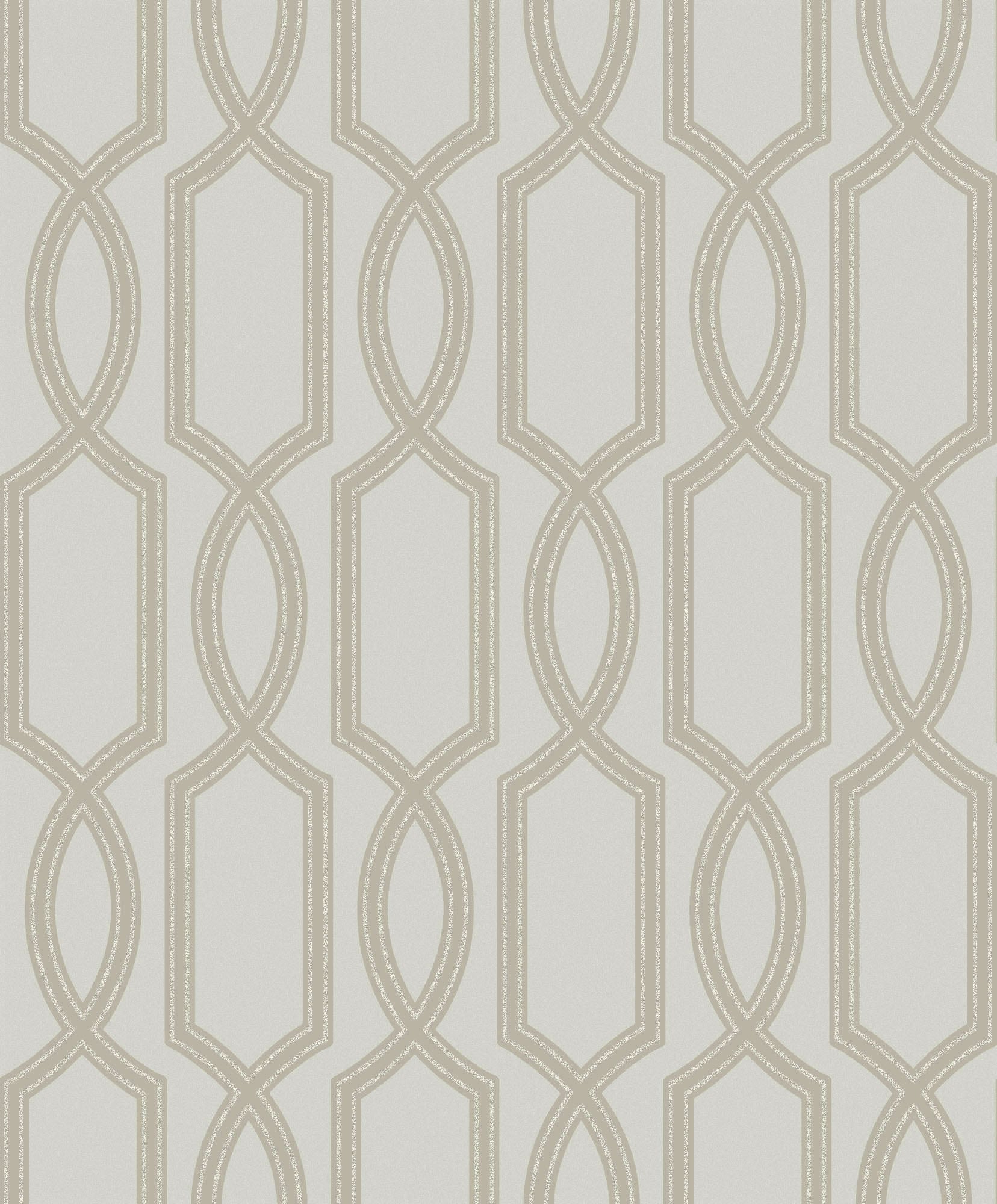 Seabrook Designs Bead Trellis Greige Wallpaper UK11700