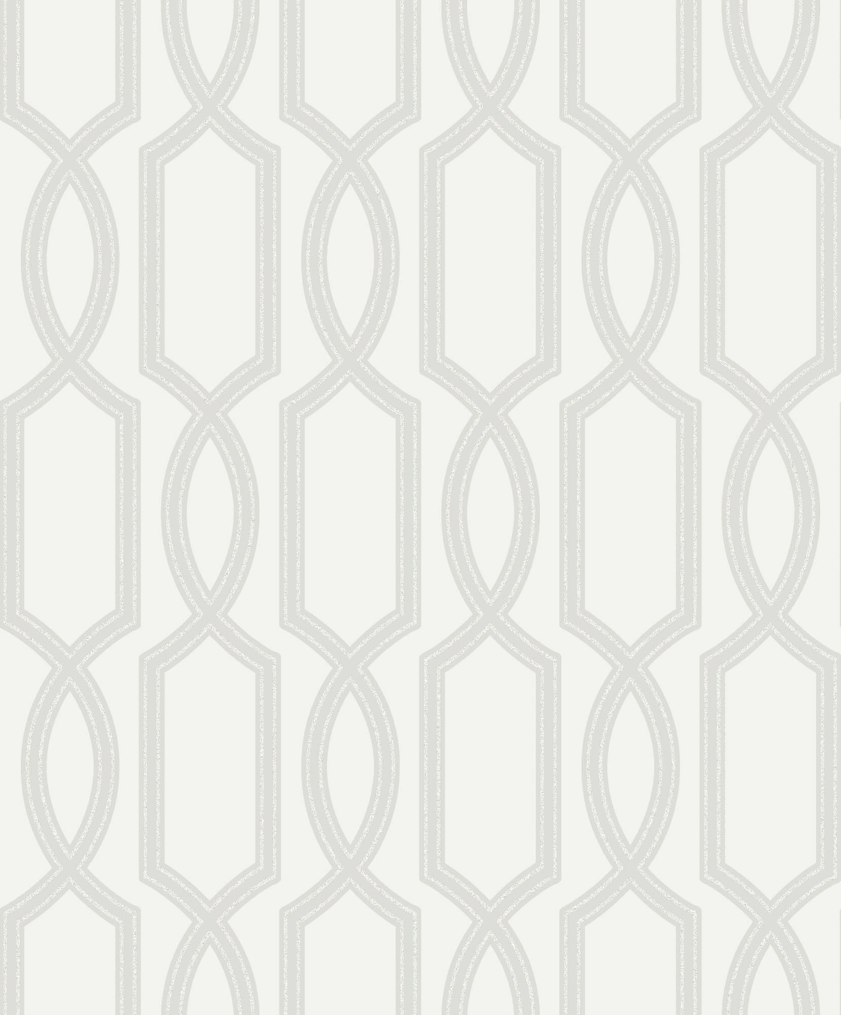 Seabrook Designs Bead Trellis Ivory Wallpaper UK11703