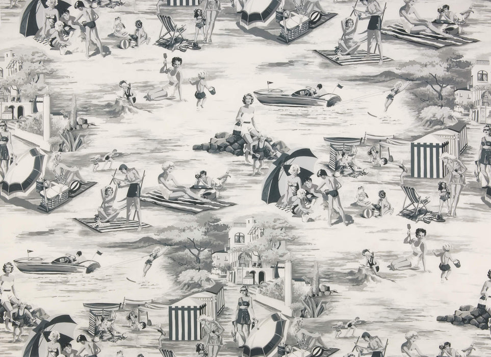 Pierre Frey Pin-Up Noir Et Blanc Fabric Sample F2815001