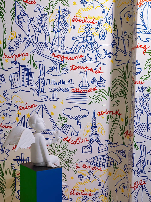 Pierre Frey Le Voyage Eternel Multicolore Wallpaper Sample FP202001