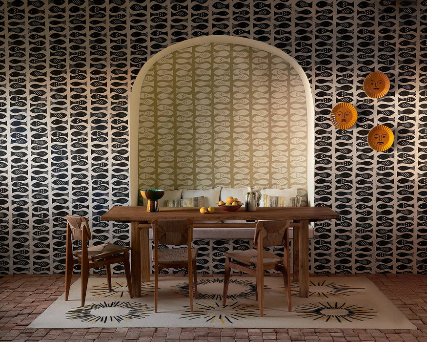 Pierre Frey Cancale Encre Wallpaper Sample FP012001