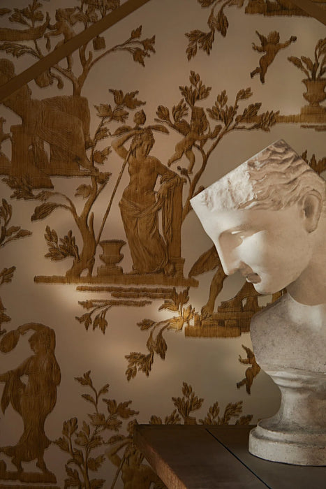 Fadini Borghi Baccanale Blu Antico Fabric Sample I6651002