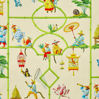 Pierre Frey Les Singes Savants Beige Fabric F3604001
