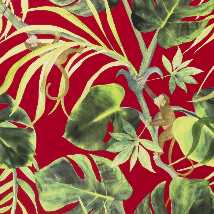 Clarke & Clarke Monkey Business Rouge Wallpaper Sample W0083/05.CAC.0