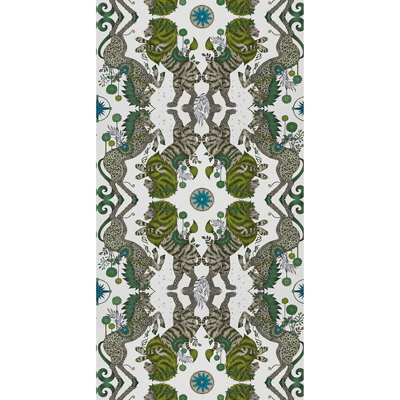 Clarke & Clarke Caspian Wp Lime Wallpaper Sample W0113/04.CAC.0