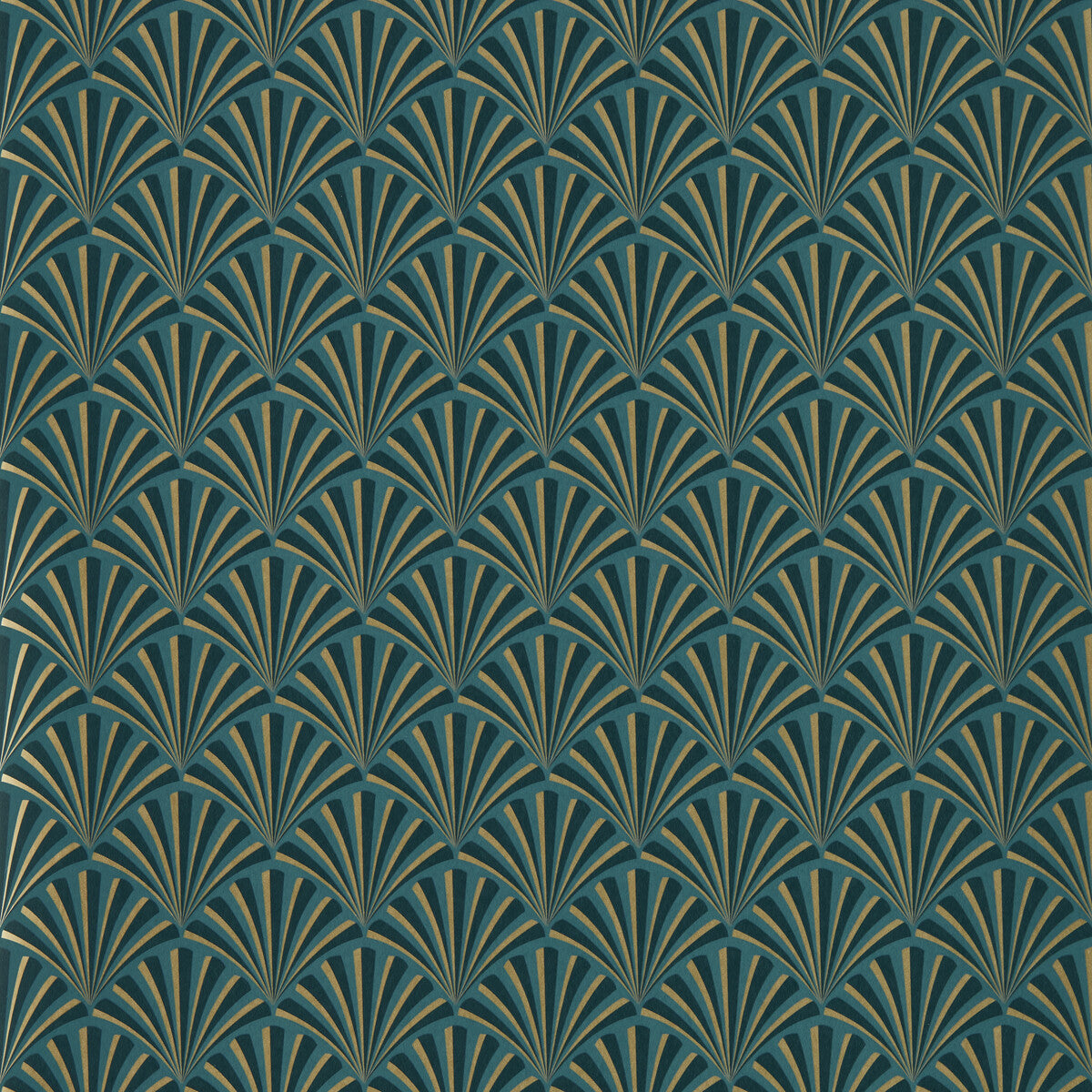 Clarke & Clarke Chrysler Teal Wp Wallpaper Sample W0164/04.CAC.0