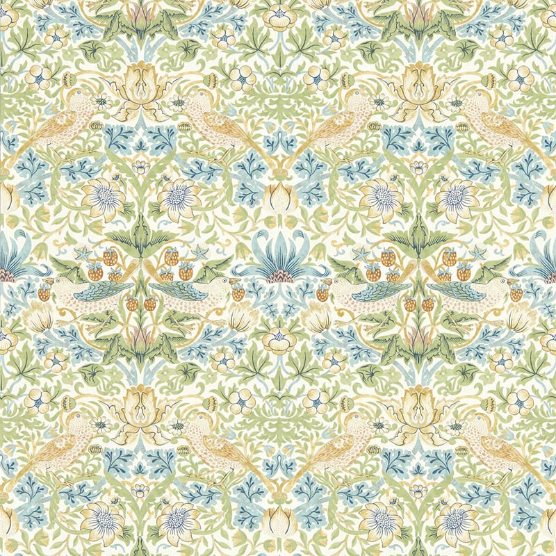 Clarke & Clarke Strawberry Thief Apple Wp Wallpaper Sample W0171/01.CAC.0