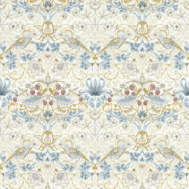 Clarke & Clarke Strawberry Thief Linen Wp Wallpaper Sample W0171/03.CAC.0