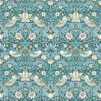 Clarke & Clarke Strawberry Thief Teal Wp Wallpaper W0171/06.CAC.0