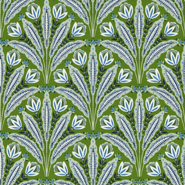 Clarke & Clarke Attingham Cobalt Green Wp Wallpaper W0193/01.CAC.0