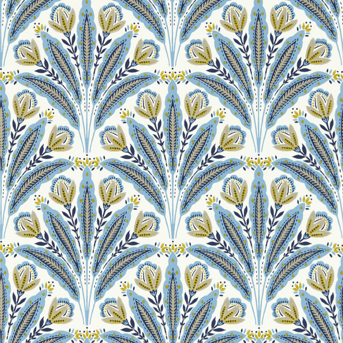 Clarke & Clarke Attingham Denim Wp Wallpaper W0193/02.CAC.0