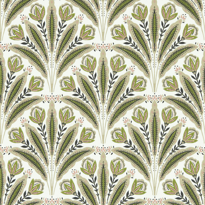 Clarke & Clarke Attingham Sage Blush Wp Wallpaper W0193/04.CAC.0