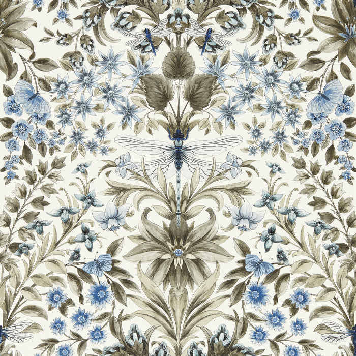 Clarke & Clarke Mirabell Denim Wp Wallpaper W0196/01.CAC.0