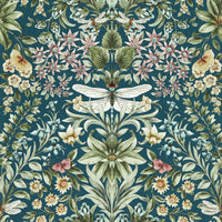 Clarke & Clarke Mirabell Teal Wp Wallpaper W0196/04.CAC.0