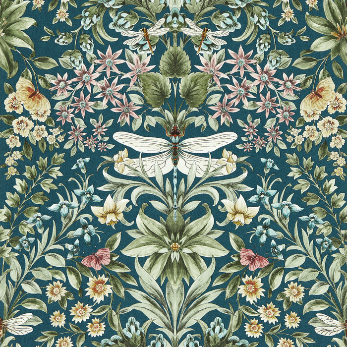 Clarke & Clarke Mirabell Teal Wp Wallpaper W0196/04.CAC.0