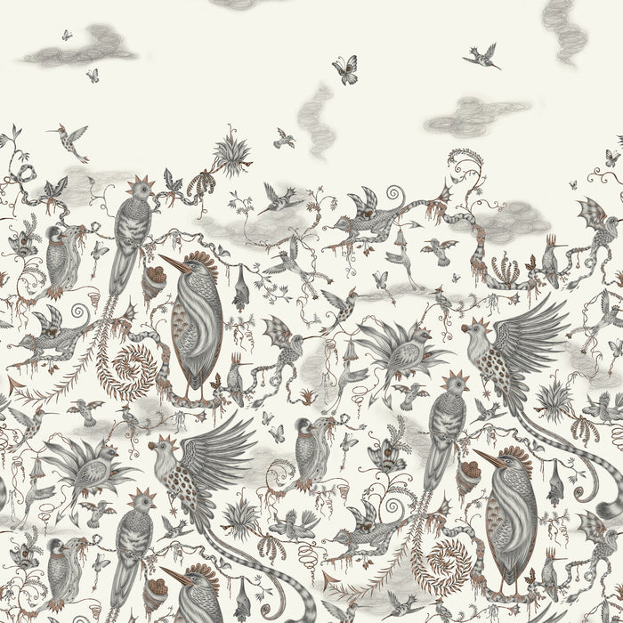 Clarke & Clarke Cloud Forest/Ivory Wp Wallpaper Sample W0200/01.CAC.0