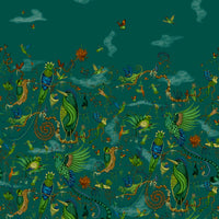 Clarke & Clarke Cloud Forest/Teal Wp Wallpaper W0200/02.CAC.0