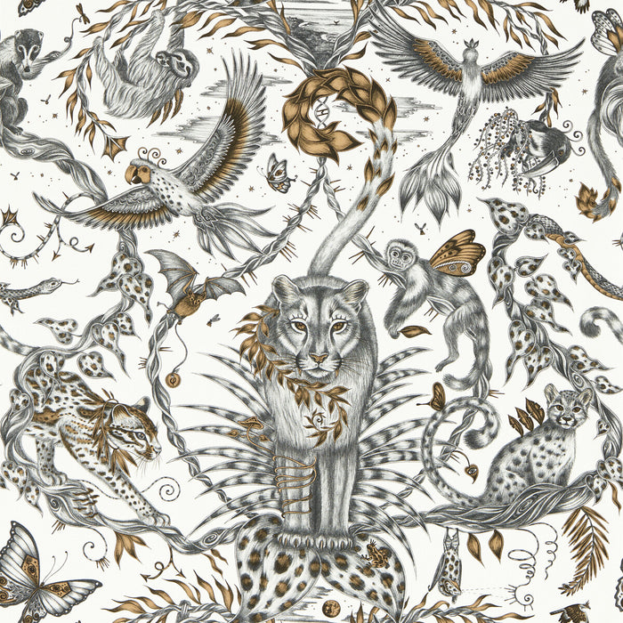 Clarke & Clarke Bosque Dreams Bronze Wp Wallpaper Sample W0213/01.CAC.0