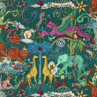 Clarke & Clarke Paradise Lost Teal Wp Wallpaper W0216/05.CAC.0