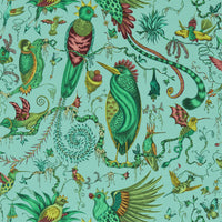 Clarke & Clarke Quetzal Aqua Wp Wallpaper W0217/01.CAC.0