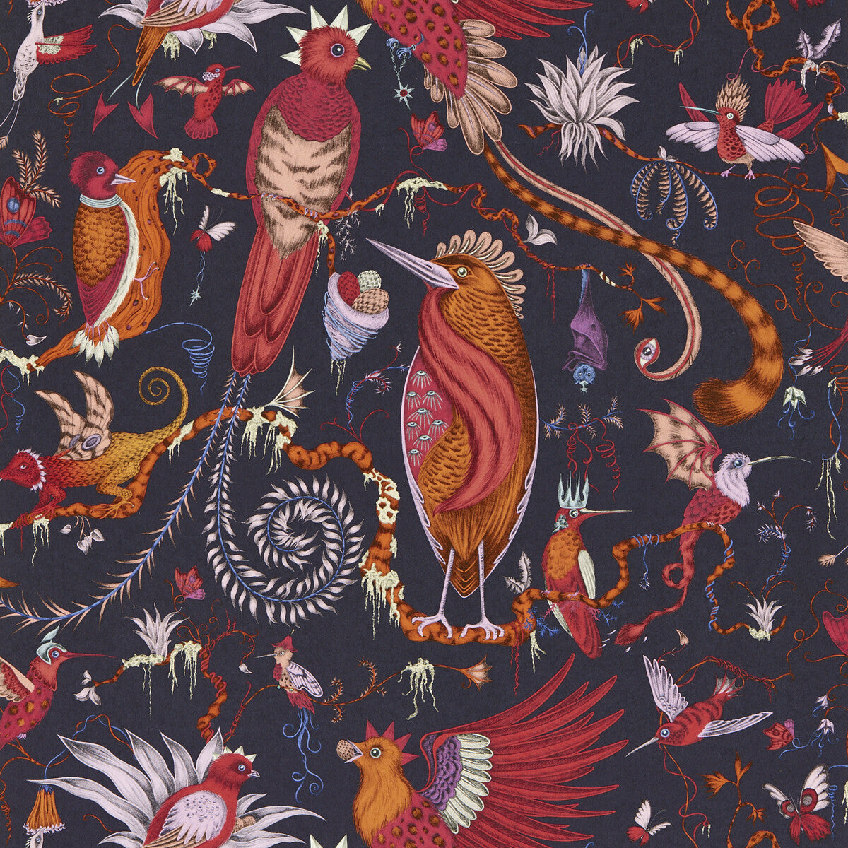 Clarke & Clarke Quetzal Violet Wp Wallpaper Sample W0217/04.CAC.0