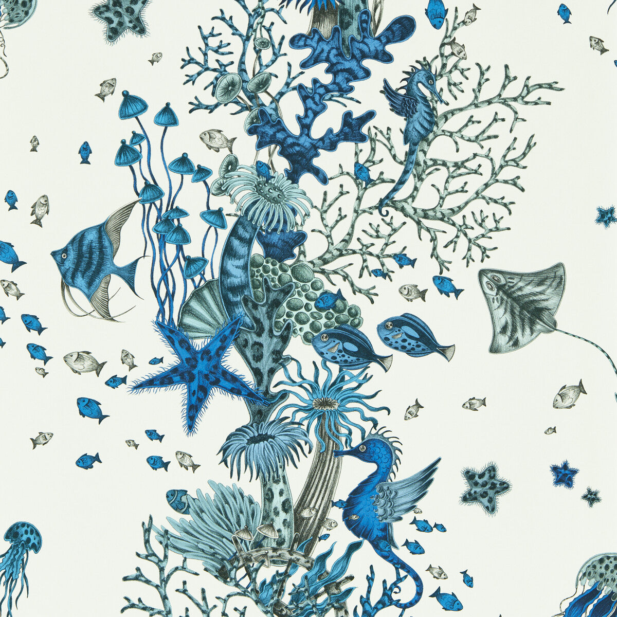 Clarke & Clarke Seaforest Blue Wp Wallpaper Sample W0218/02.CAC.0