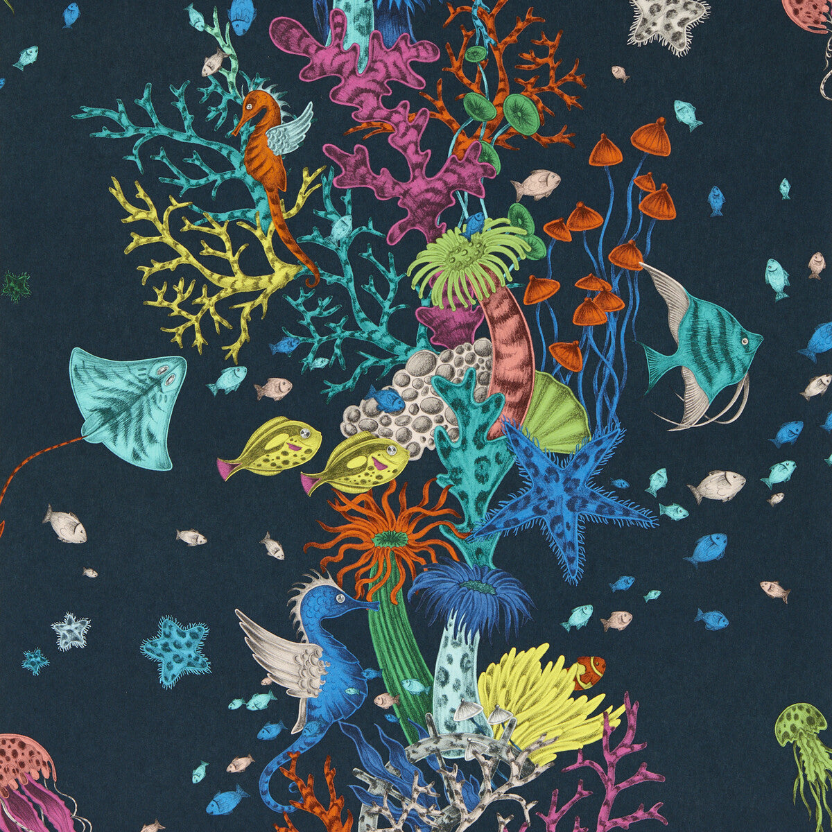 Clarke & Clarke Seaforest Navy Wp Wallpaper W0218/04.CAC.0