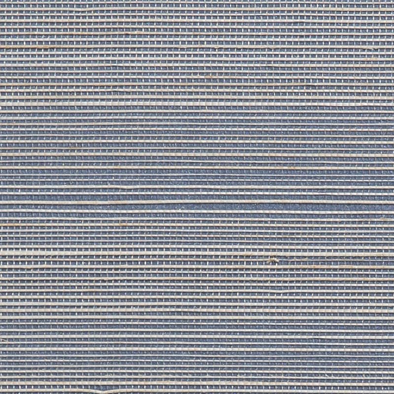 Holly Hunt Walls Abaca Straits Silver Blue Wallpaper Sample W1003/06
