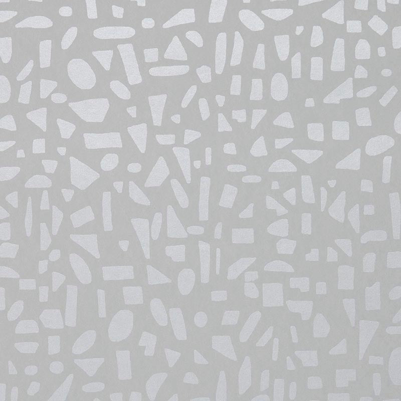 Holly Hunt Walls Aztec Sterling Wallpaper Sample W1028/05