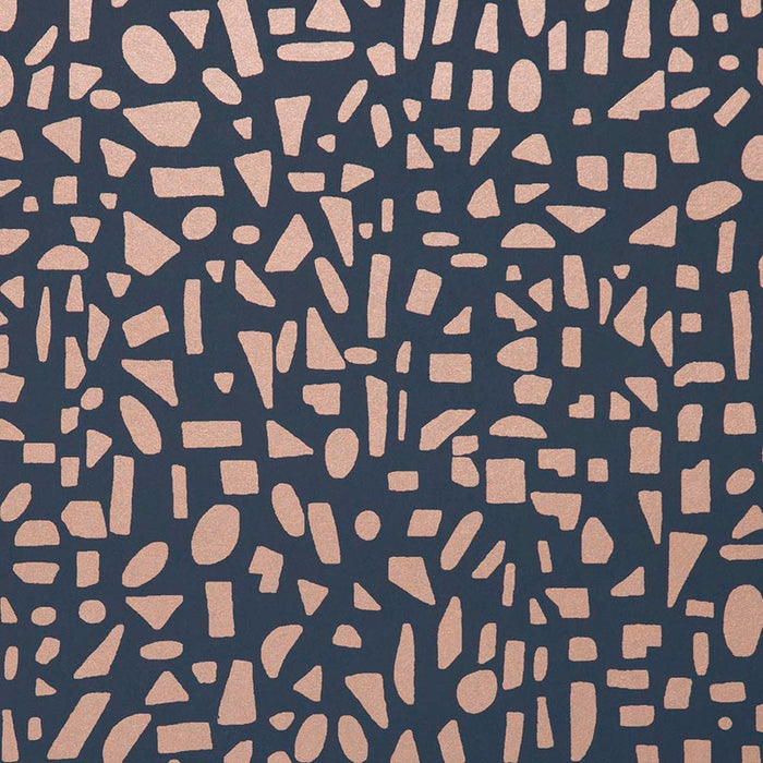 Holly Hunt Walls Aztec Navy Wallpaper Sample W1028/07