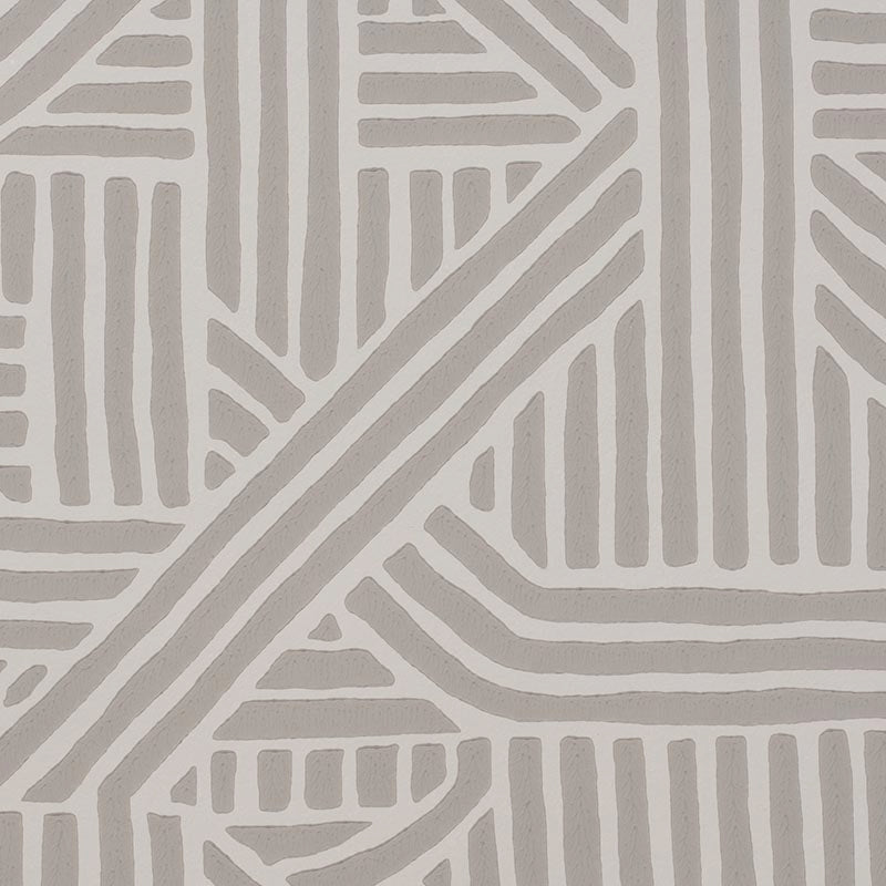 Holly Hunt Walls Cartography Mink Wallpaper Sample W1042/07