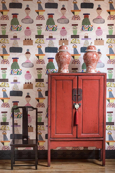 Pierre Frey Kawachi Cerisier Wallpaper Sample FP044001