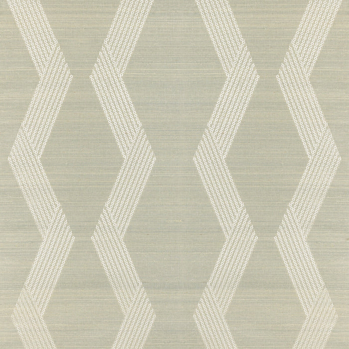 Kravet Couture Chainlink Emb Sisal Ice Wallpaper Sample W3835.1101.0
